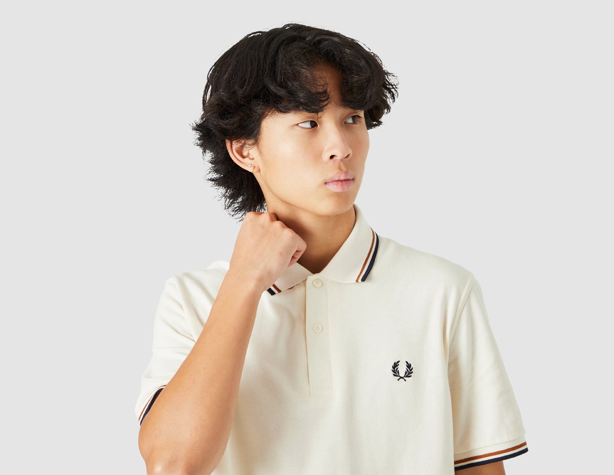 Soft Touch Fit Fred Perry Twin Tipped Fred Perry Shirt / Ecru