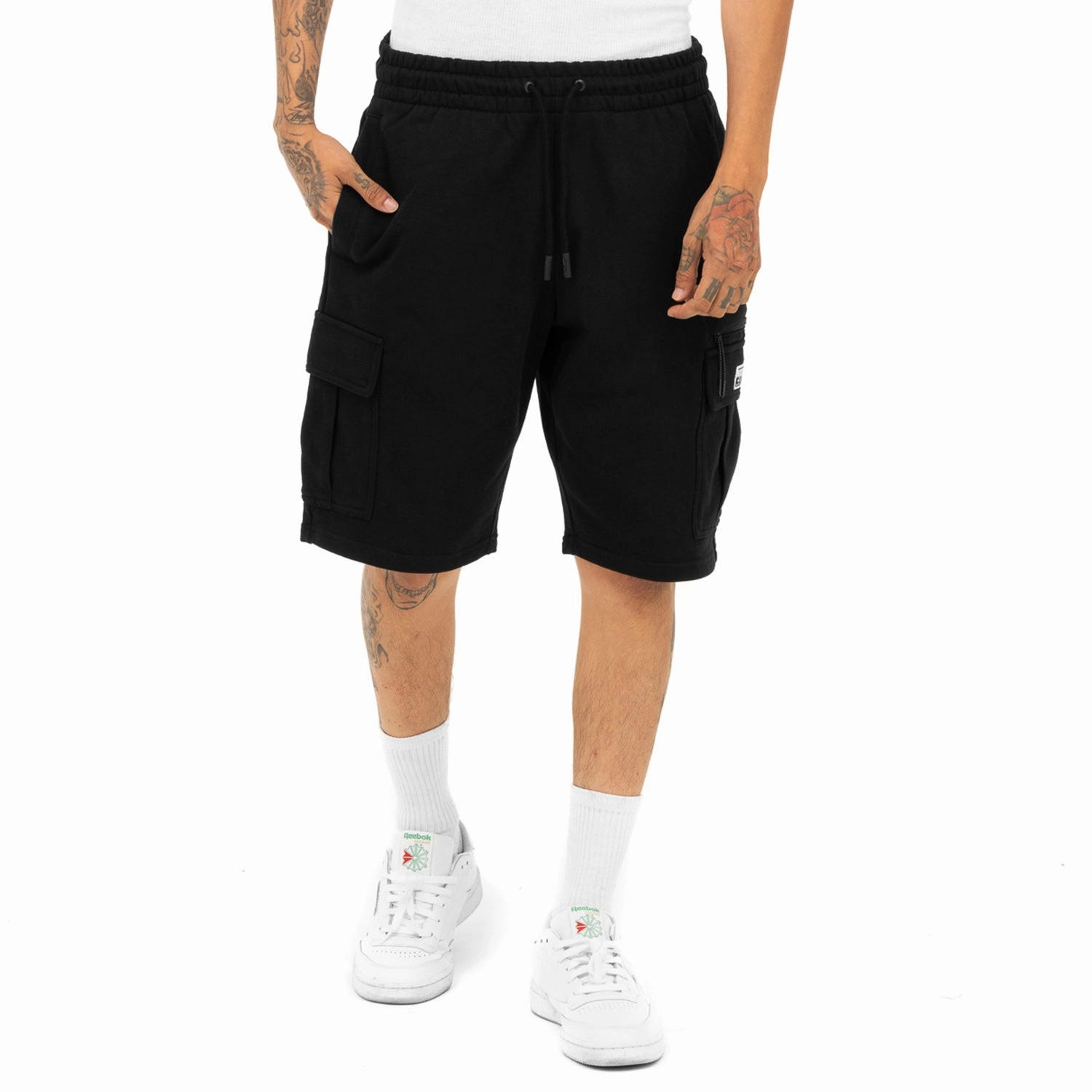 French Terry Cargo Shorts - Mens Daywear Extended Inseam Options