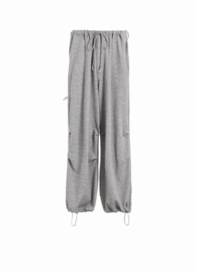 Active Lifestyle FRENCH TERRY KNEE TUCK WIDE PANTS