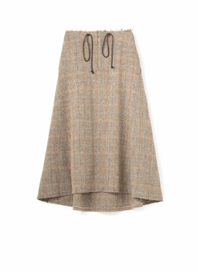WOOL BRITISH TWEED BACK DROP SKIRT Chic Motion Everyday Wear