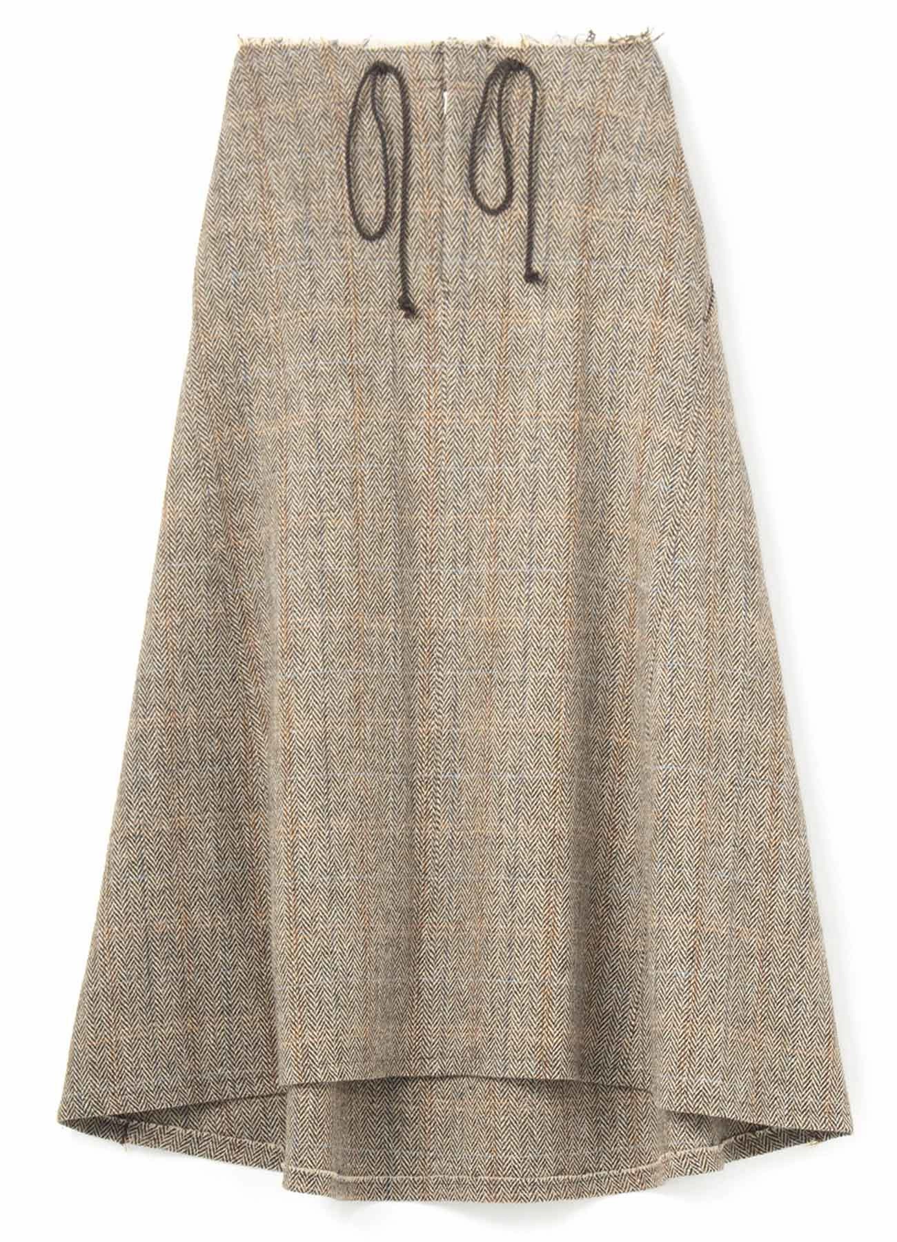 Feminine Structure WOOL BRITISH TWEED BACK DROP SKIRT