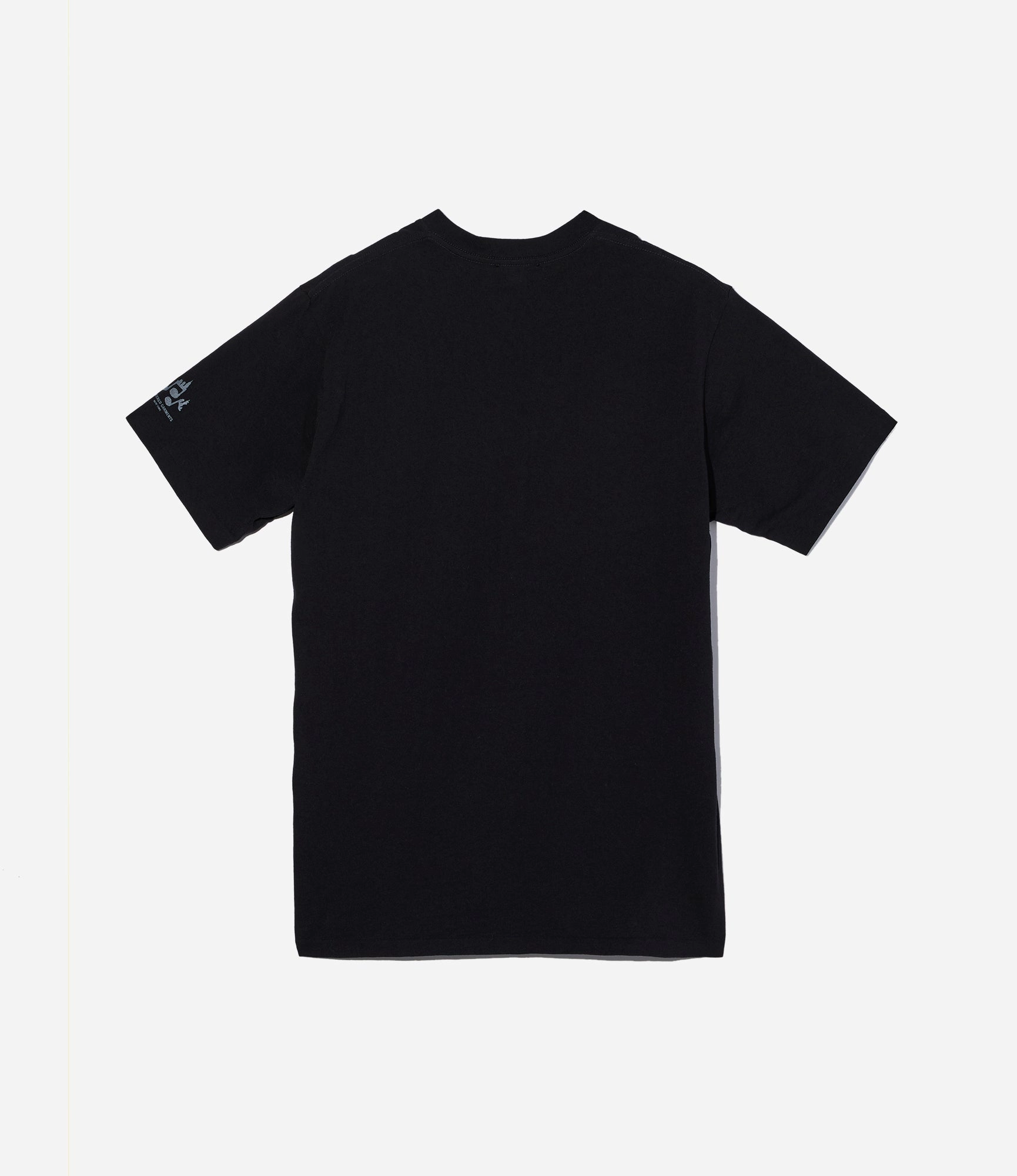 TemperatureRegulating Cross Neck T-Shirt ?C Black 'Sound' Print