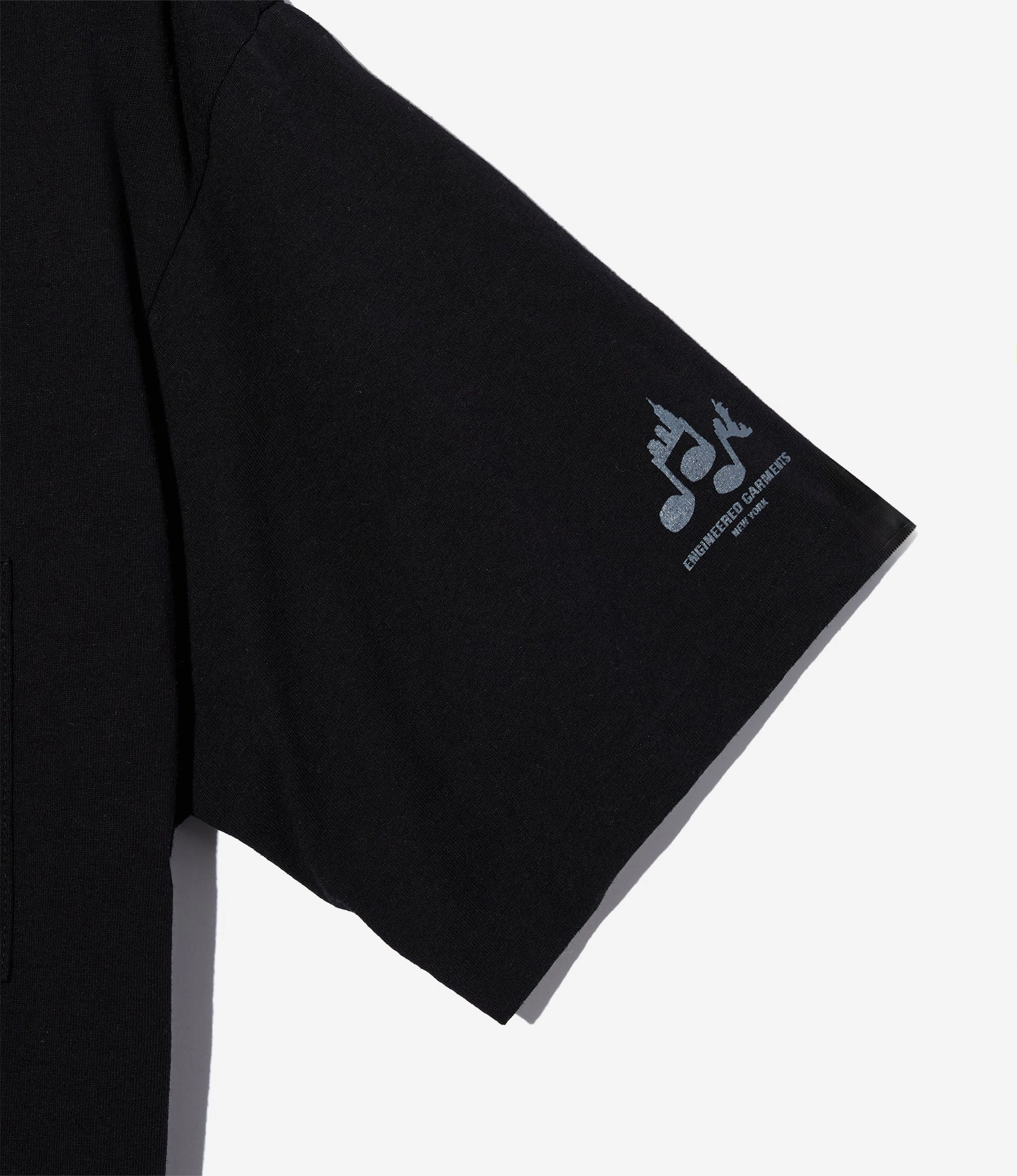 Cross Neck T-Shirt ?C Black 'Sound' Print Relaxed fit wear High-End Quality