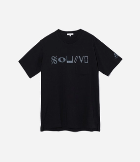 Cross Neck T-Shirt ?C Black 'Sound' Print School Uniform