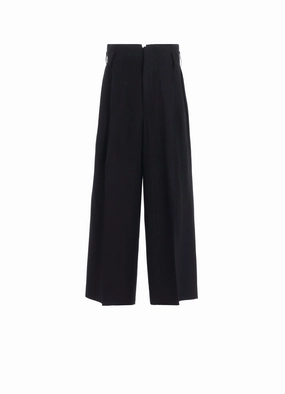 VISCOSE TWEED STRIPE DOUBLE TUCKED PANTS Functional Style DurableConstruction