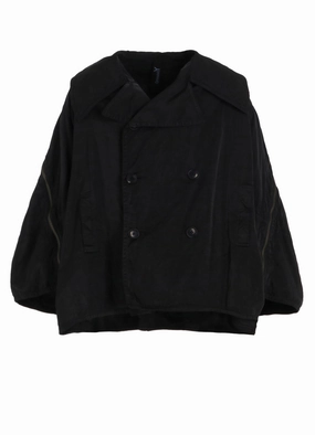 PRODUCT DYED NYLON TEILL POLYESTER TAFTA SHORT LENGTH BIG SLEEVE DOUBLE COAT Layer Piece Neutral Style