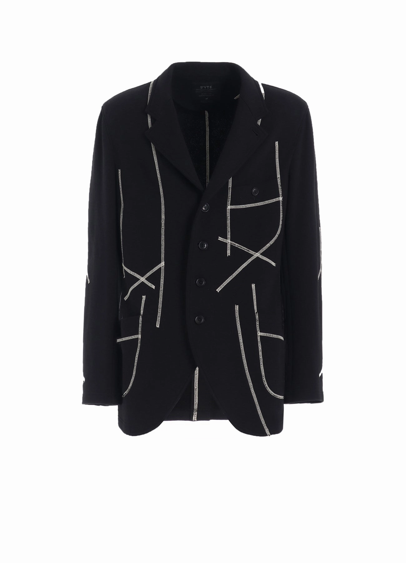 Ergonomic Shoulder Design Ritual FRENCH TERRY RANDOM STITCH 4 BUTTON JACKET