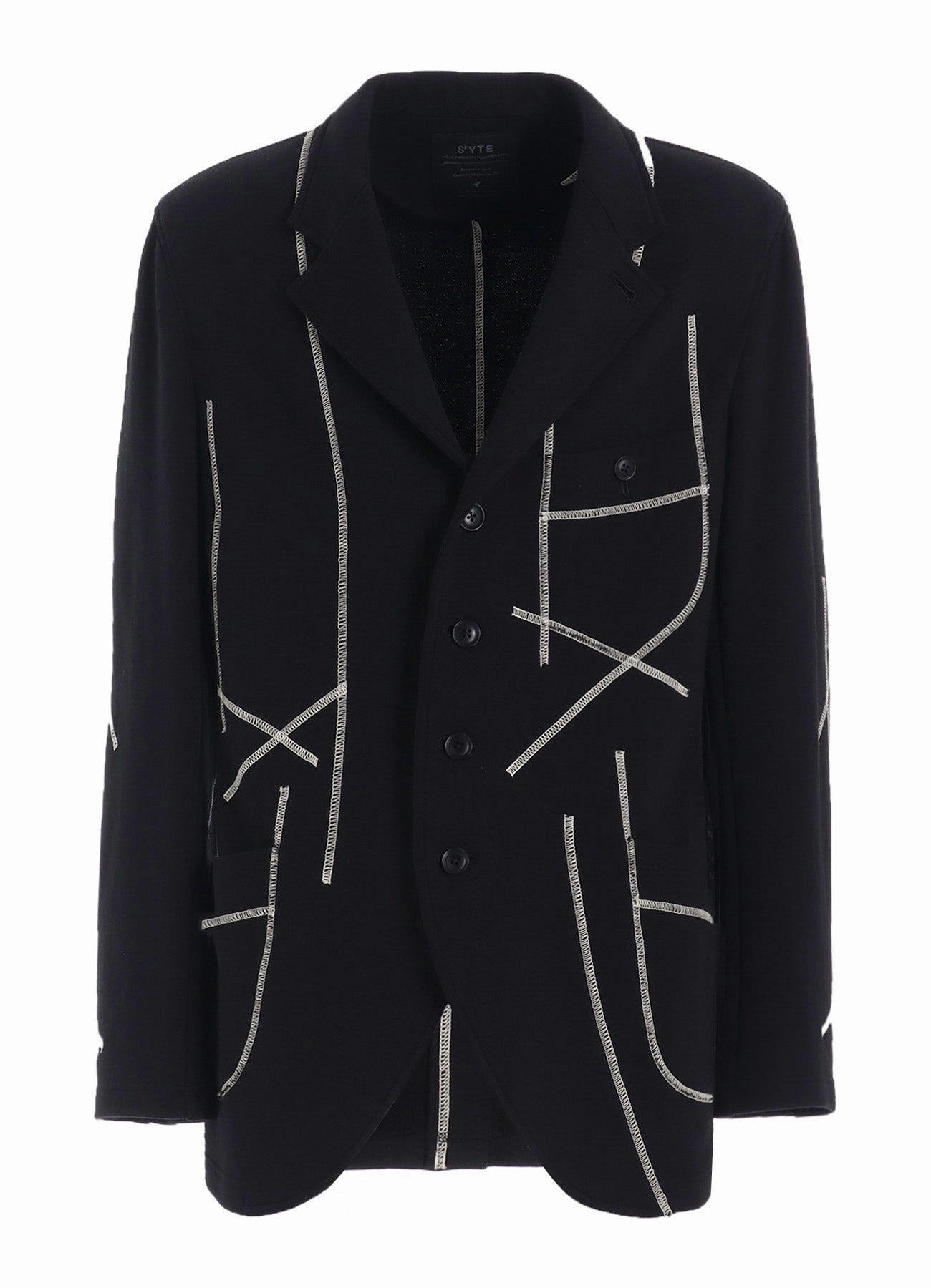 FRENCH TERRY RANDOM STITCH 4 BUTTON JACKET Ventilation Grommets