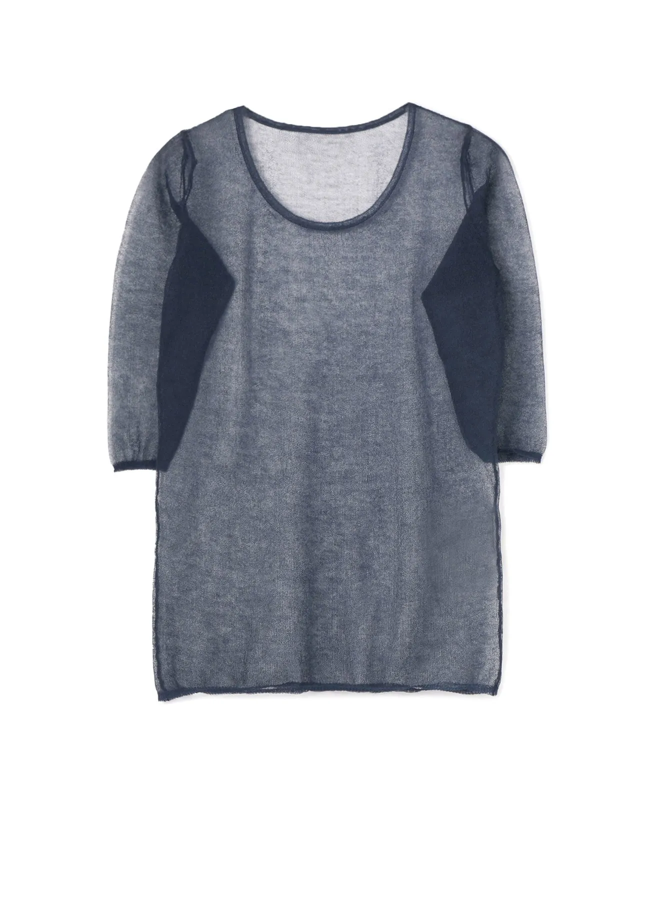 Pe/Ra Plain Stitch A Three Quarter Sleeve Daily Layered Laidback Mood