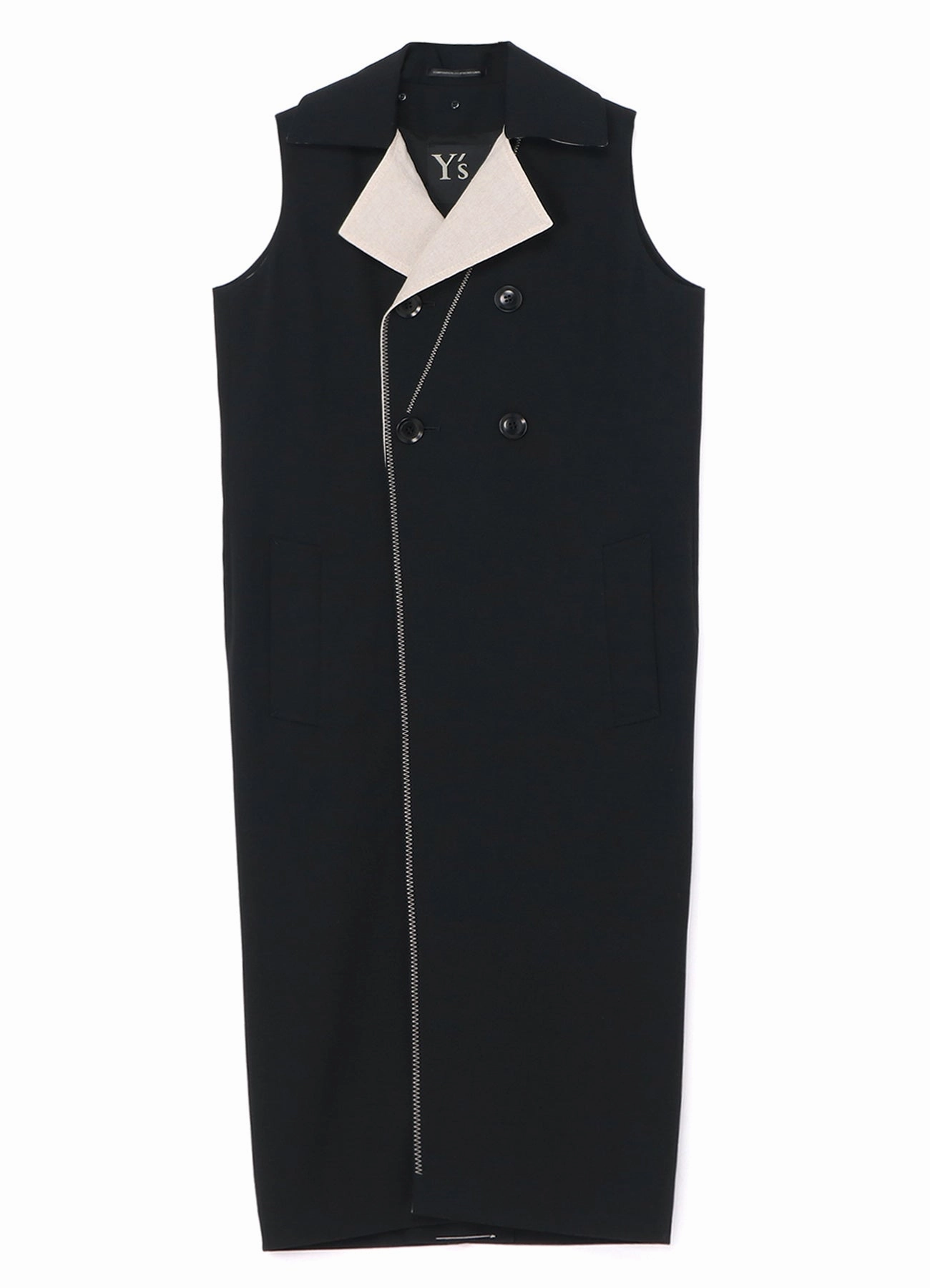 GABARDINE CAPE ATTACHED TRENCH COAT Breathable mesh lining