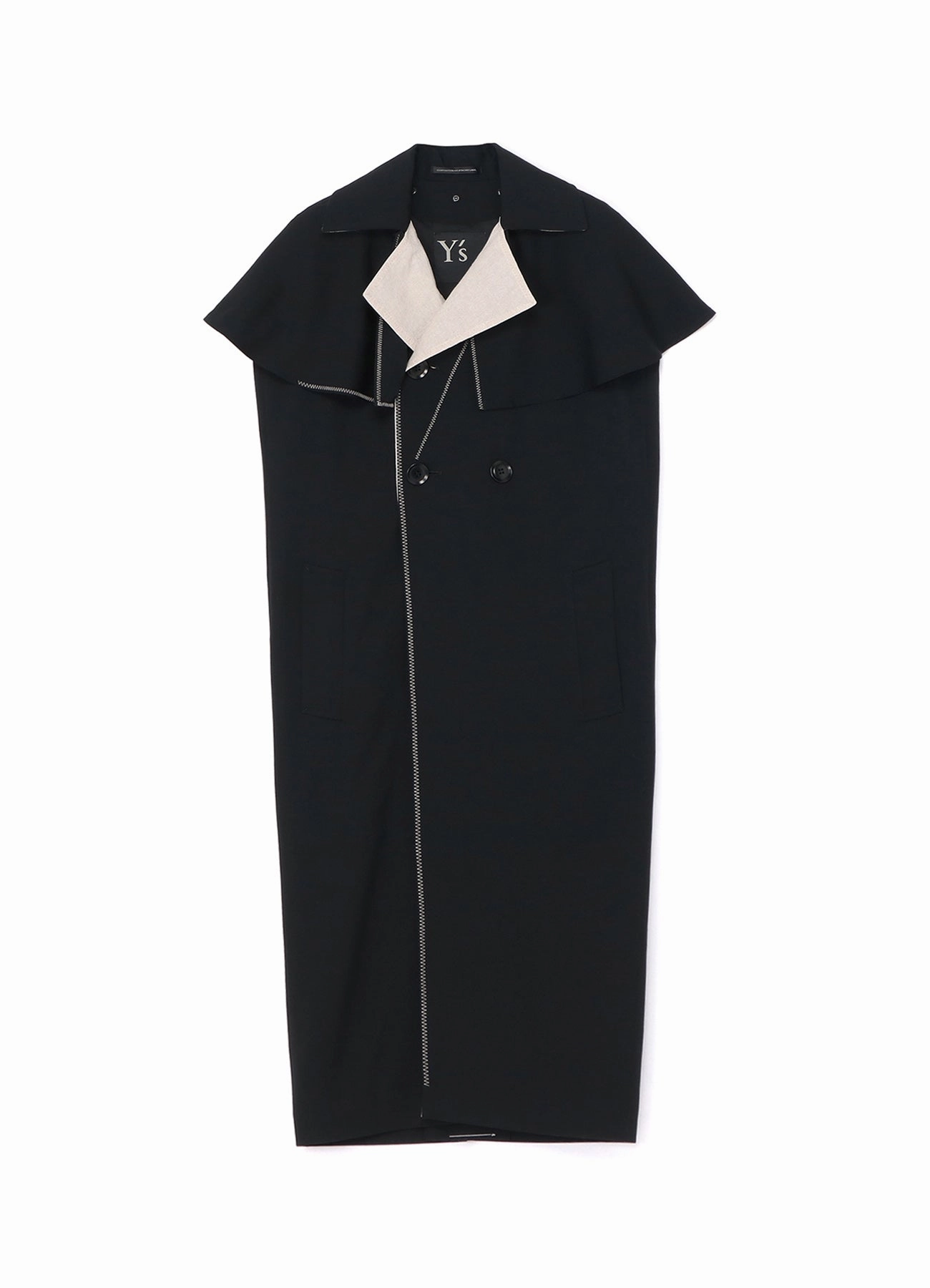 GABARDINE CAPE ATTACHED TRENCH COAT MoistureWickingLining