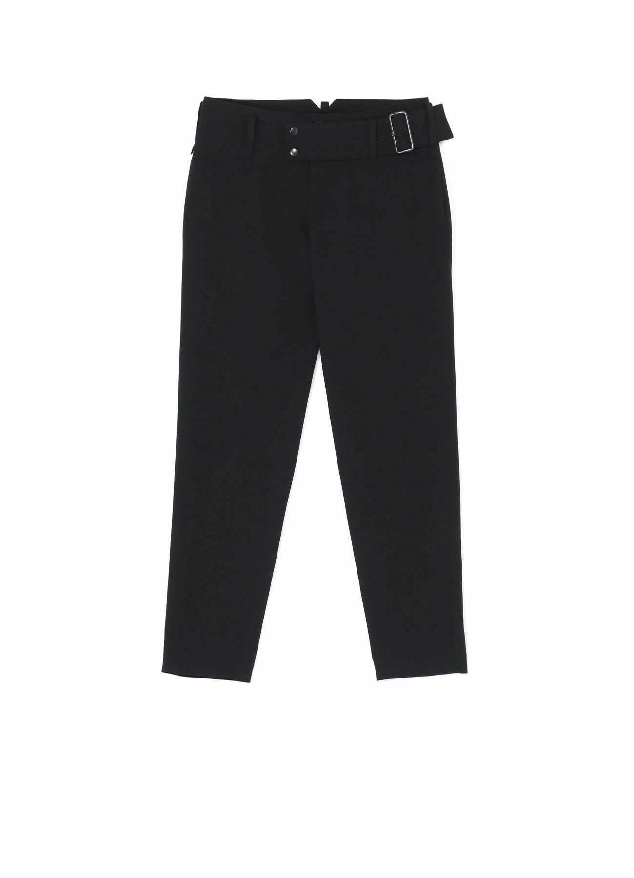 GABARDINE LOW-RISE BELTED PANTS Wardrobe Essential FlameRetardantTreatment