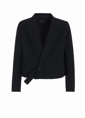 Street Style Loose GABARDINE R-SHORT PEAKED JKT