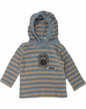 GAP Baby Boys Short Sleeve Graphic Top Long Sleeve 3-6 Months Blue Striped Lightweight Weave Stretchable Material