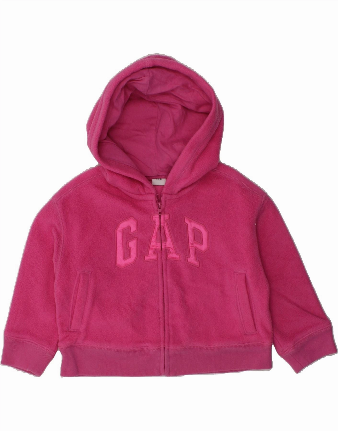 astronauts GAP Baby Girls Graphic Hooded Fleece Jacket 18-24 Months Pink Polyester