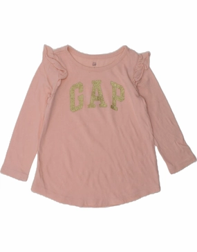 GAP Baby Girls Graphic Top Long Sleeve 18-24 Months Pink Versatile Look Outdoor Gear