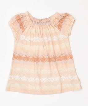 Perfect Proportion Ceremony Ready GAP Girls Sundress 12-18 Months Beige Striped Cotton