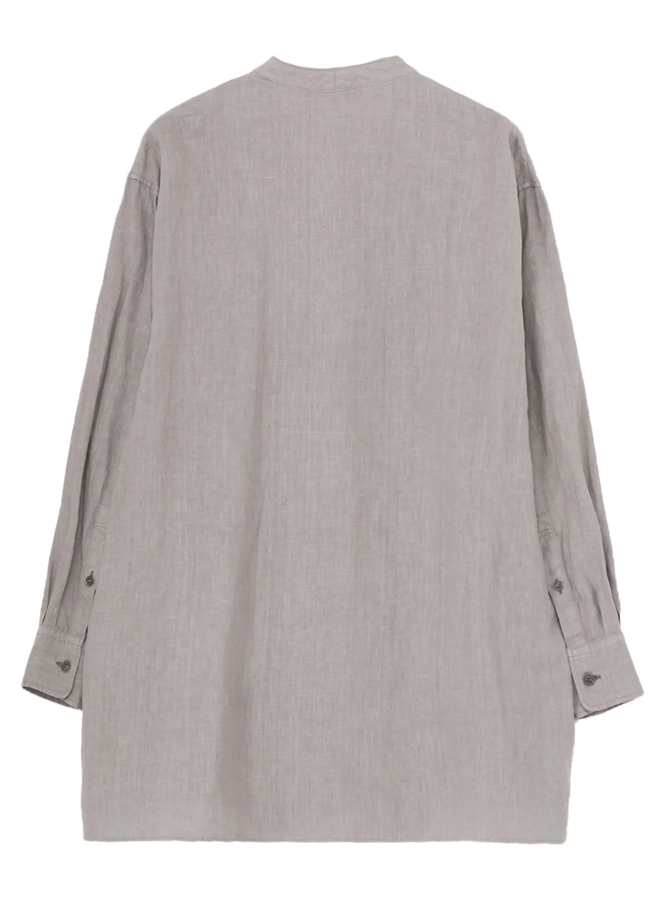 GARMENT DYE FLAX NOTCHED BLOUSE slim fit