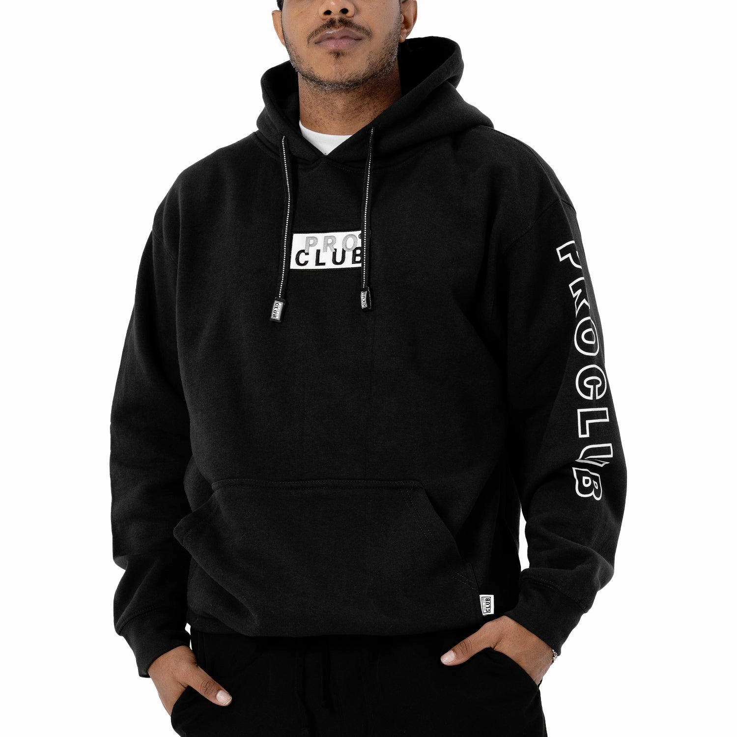 Embroidered Box Logo Hoody - Mens Anti Static Material Warm Lining