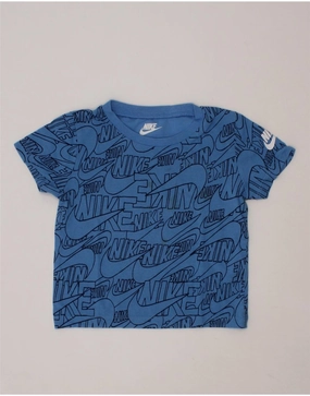 NIKE Baby Boys Graphic T-Shirt Top 12-18 Months Blue Cotton Statement Piece