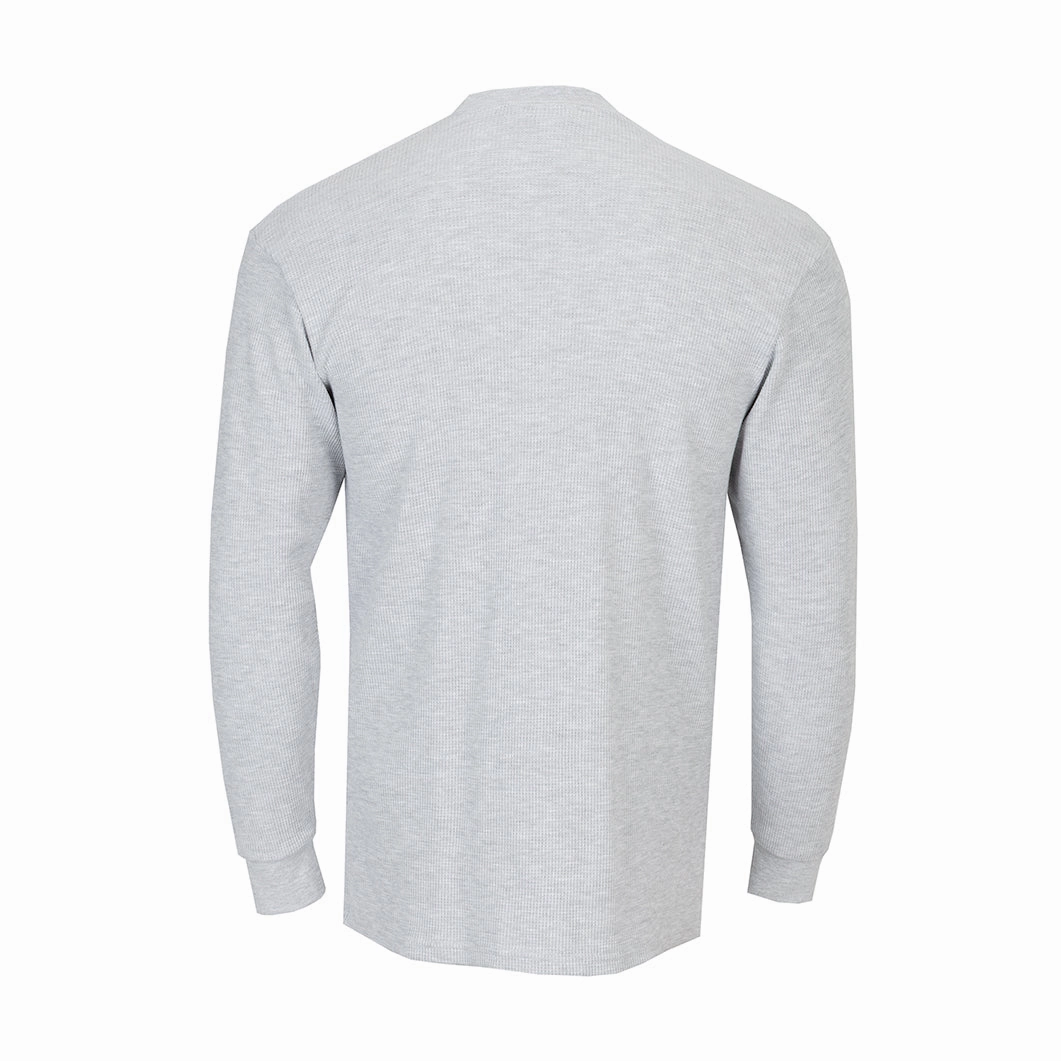 Long Sleeve Solid Thermal - Mens Garment Dyed Technique Stretchable