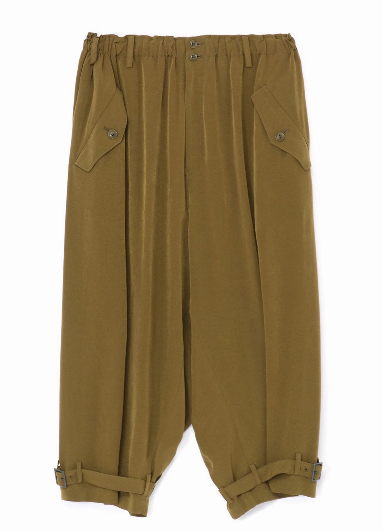 GATHERED HEM-BELTED PANTS Layered Comfort