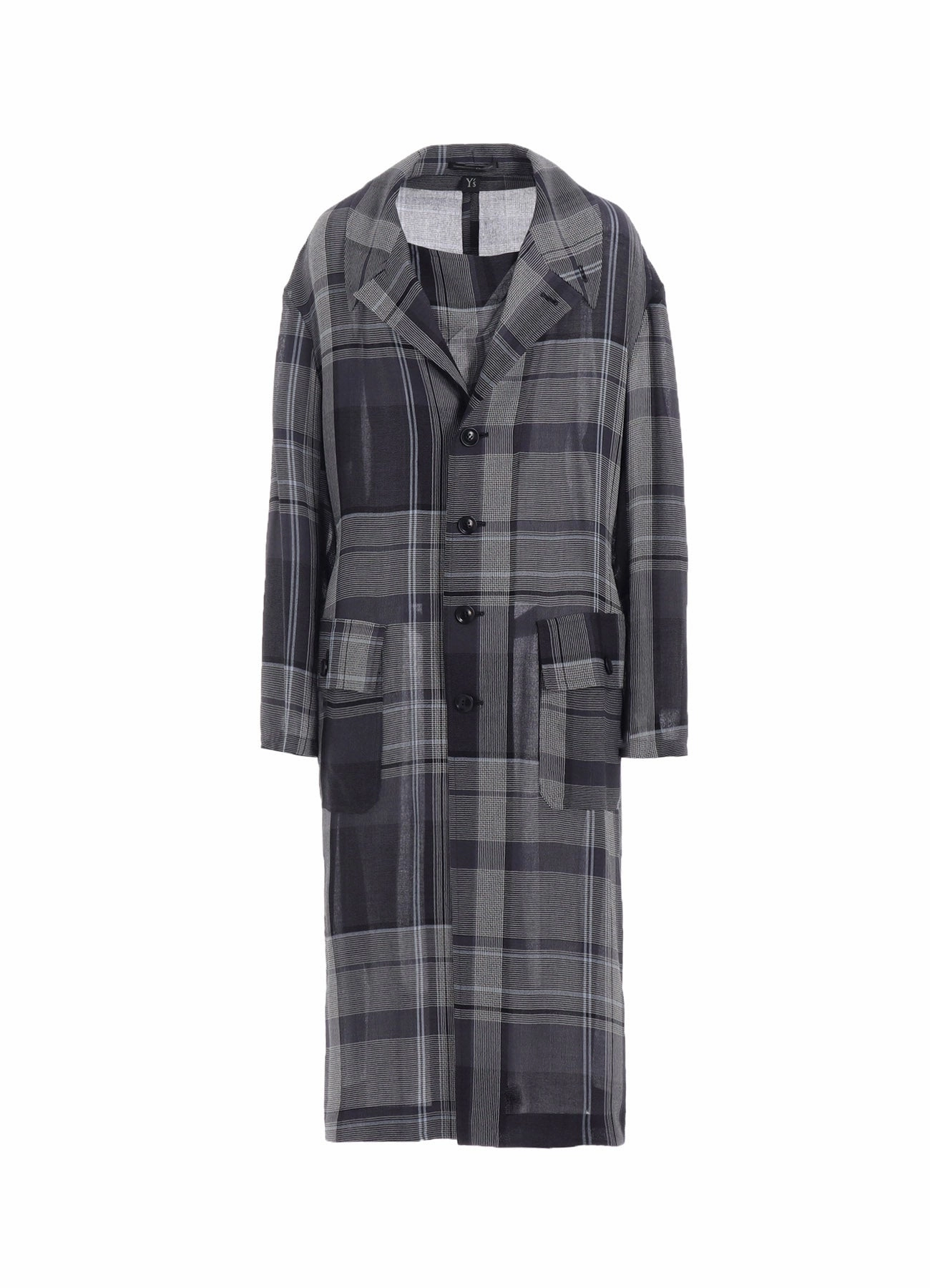 GAUZE PLAID BIG JACKET Practical Layer