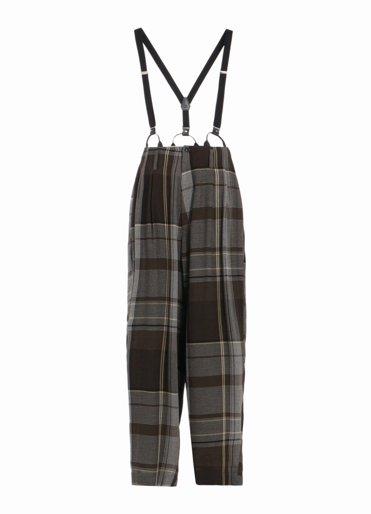 GAUZE PLAID SUSPENDER PANTS On The Go