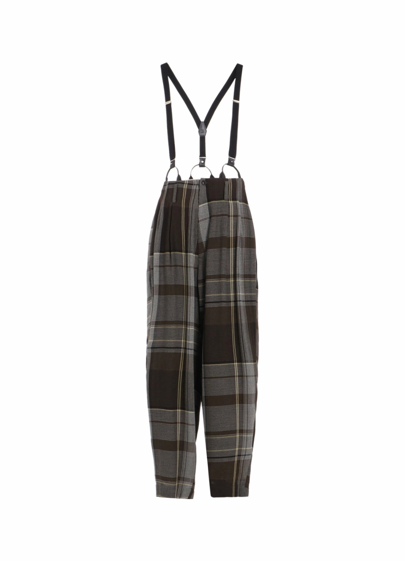 Urban Flex GAUZE PLAID SUSPENDER PANTS