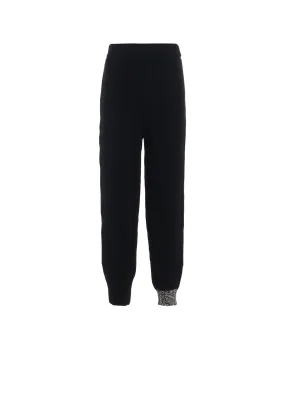 Crew Neckline SHETLAND KNIT PANTS
