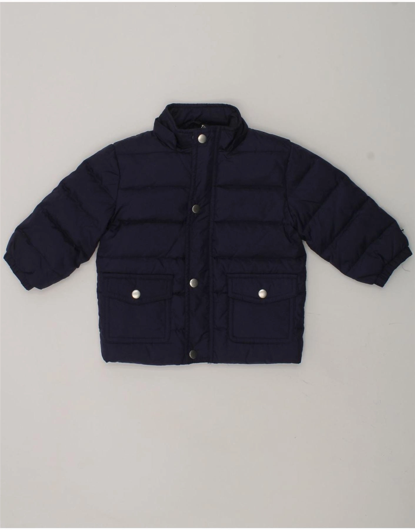 GIANFRANCO FERRE Baby Boys Padded Jacket 3-6 Months Navy Blue Polyester Daily Use Hearing-aid
