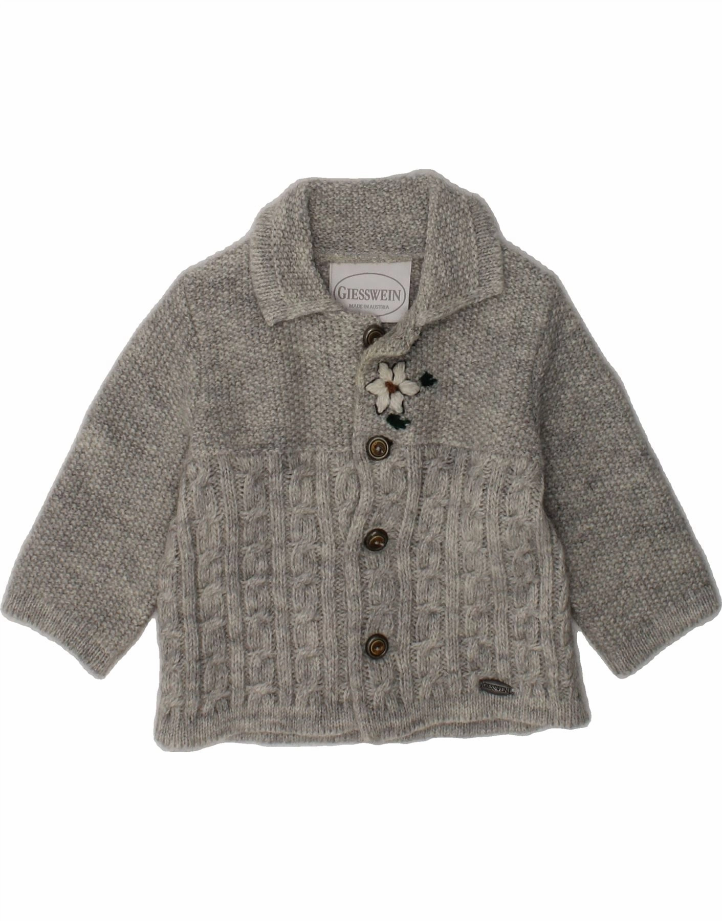 GIESSWEIN Baby Girls Cardigan Sweater 3-6 Months Grey Wool Sweater Pilling Prevention Tips