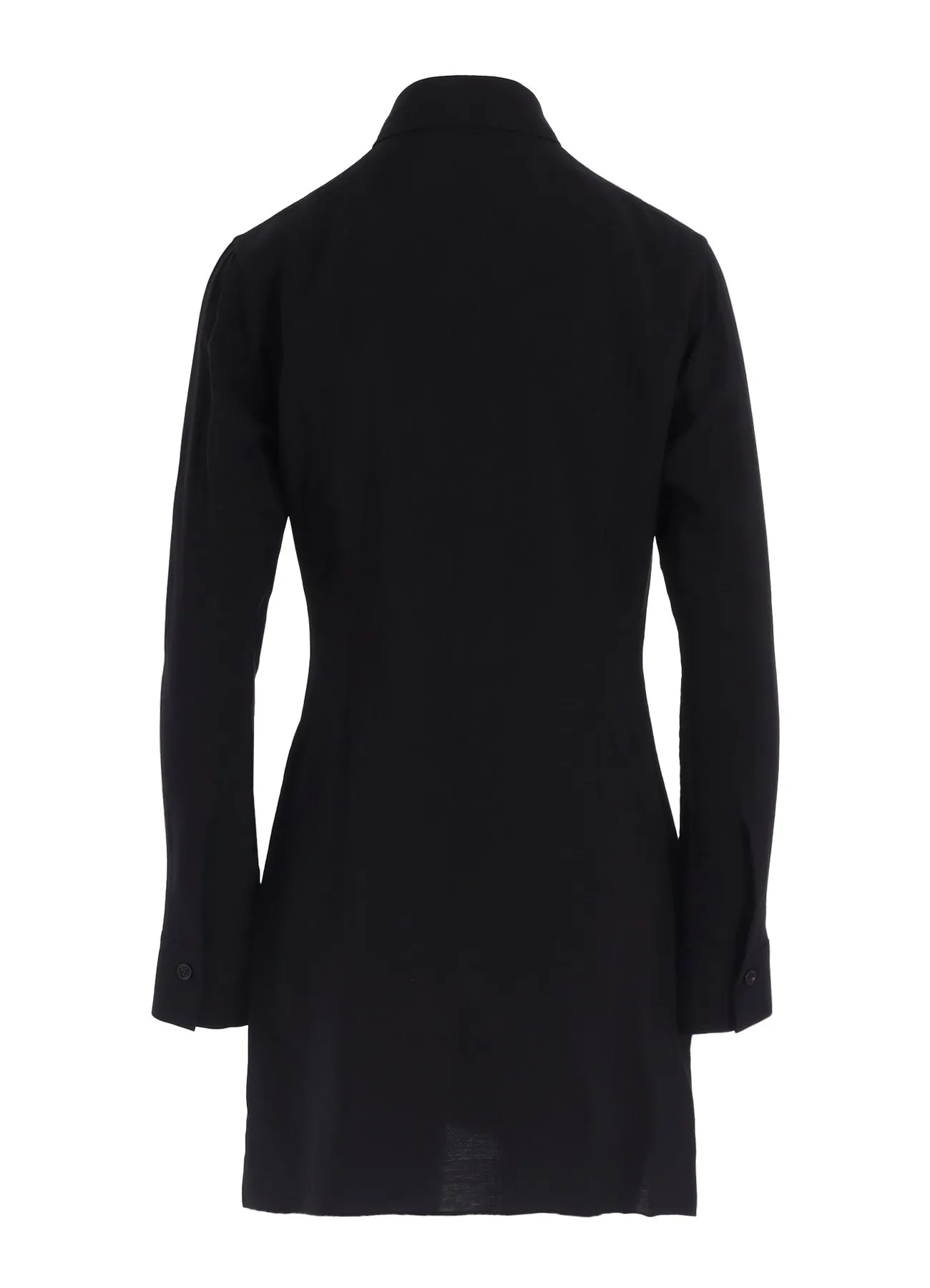 Tailored Style HARD-TWIST SERGE SHIRT WITH DRAPED FRONT PANEL