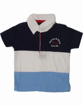 Workwear Approved HARMONT & BLAINE Baby Boys Regular Fit Polo Shirt 6-9 Months Blue Striped