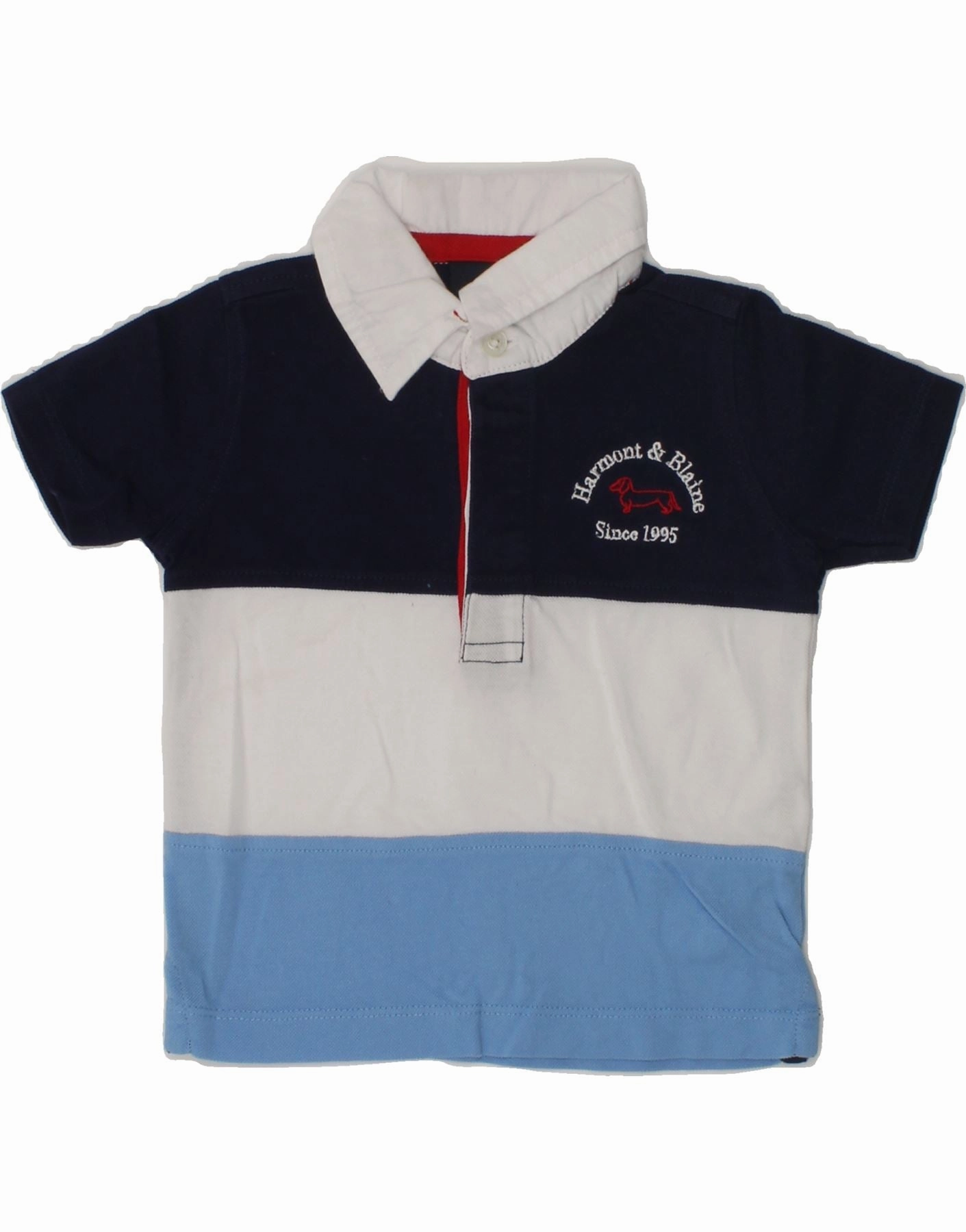 Workwear Approved HARMONT & BLAINE Baby Boys Regular Fit Polo Shirt 6-9 Months Blue Striped