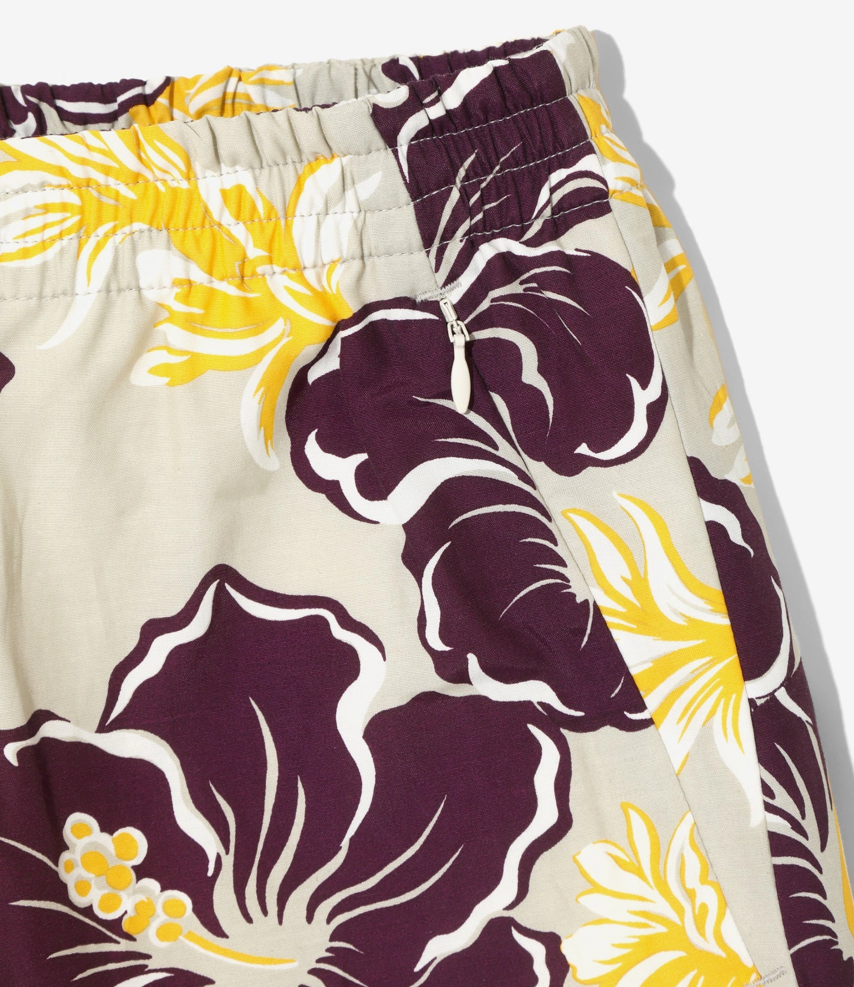 Basketball Short ?C?Ivory Floral Papillon Print Rayon food industry