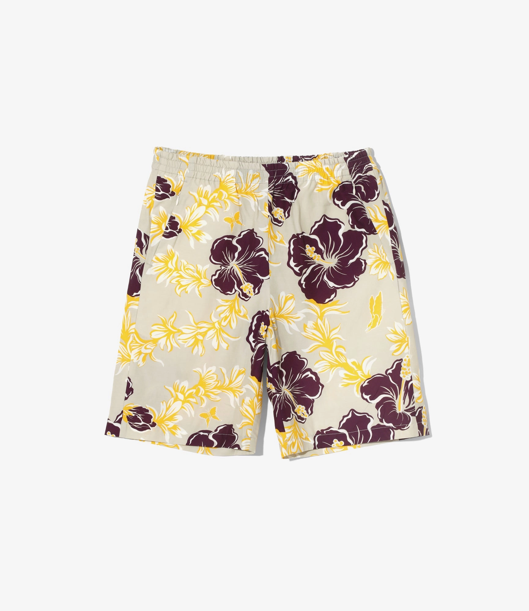 basketball clothing Thermal Regulating Fabric Basketball Short ?C?Ivory Floral Papillon Print Rayon