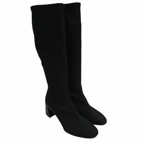 Boots Knee Heels By Aerosoles In Black, Size:9 heel cup