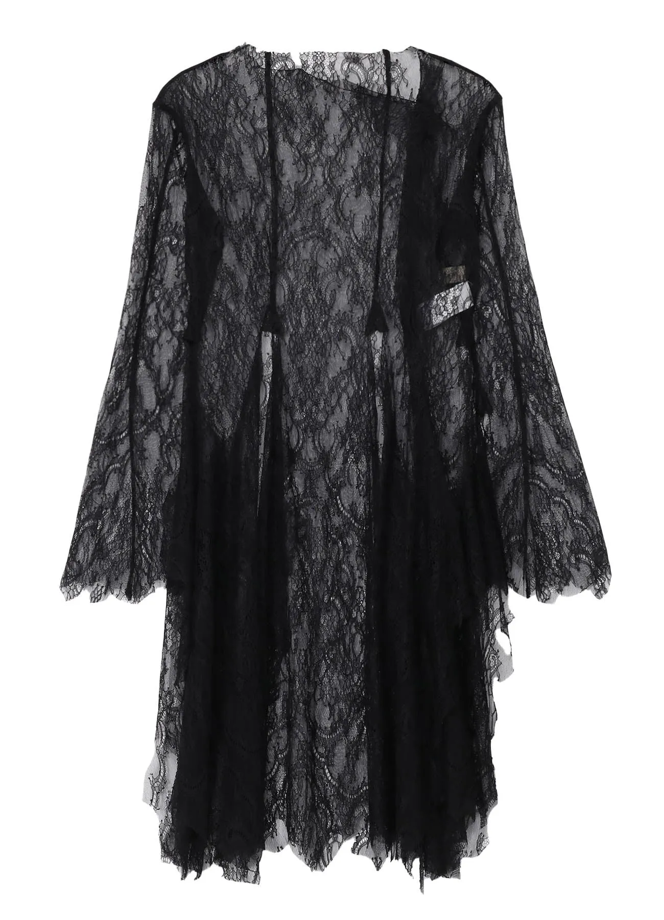 GOTHIC LACE LONG BLOUSE Durable Stitching