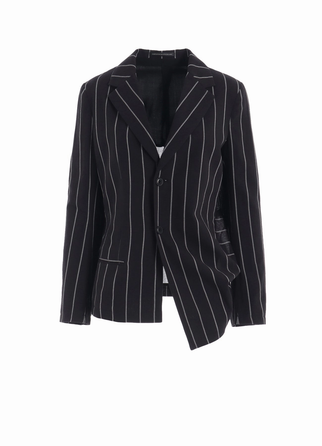 WASHER STRIPE LEFT SIDE DROPPED JACKET Stylish Insulation anniversary event