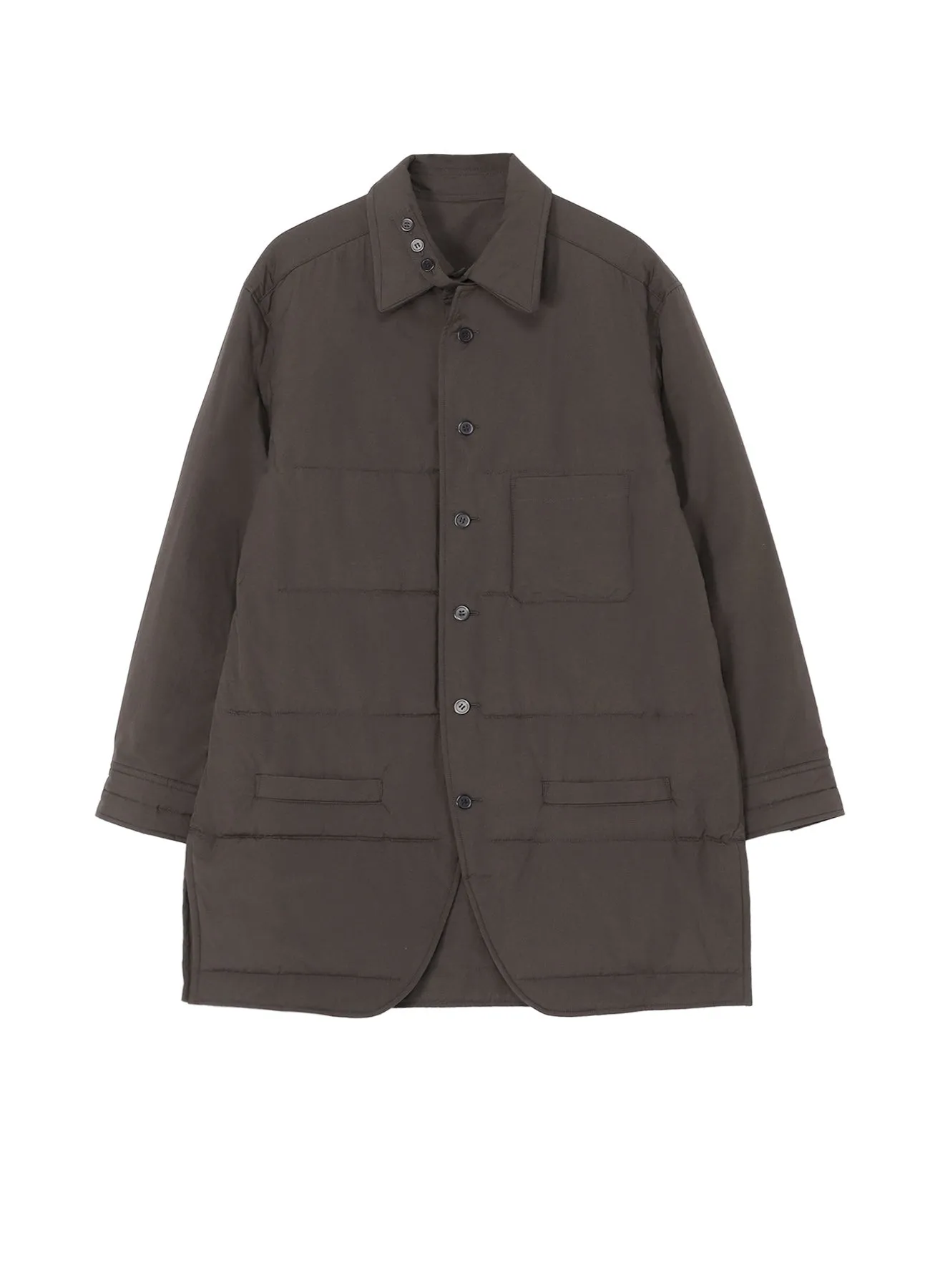 Functional Fashion High Density Weave GRAY BROAD GUSSET COLLAR PADDED BLOUSE