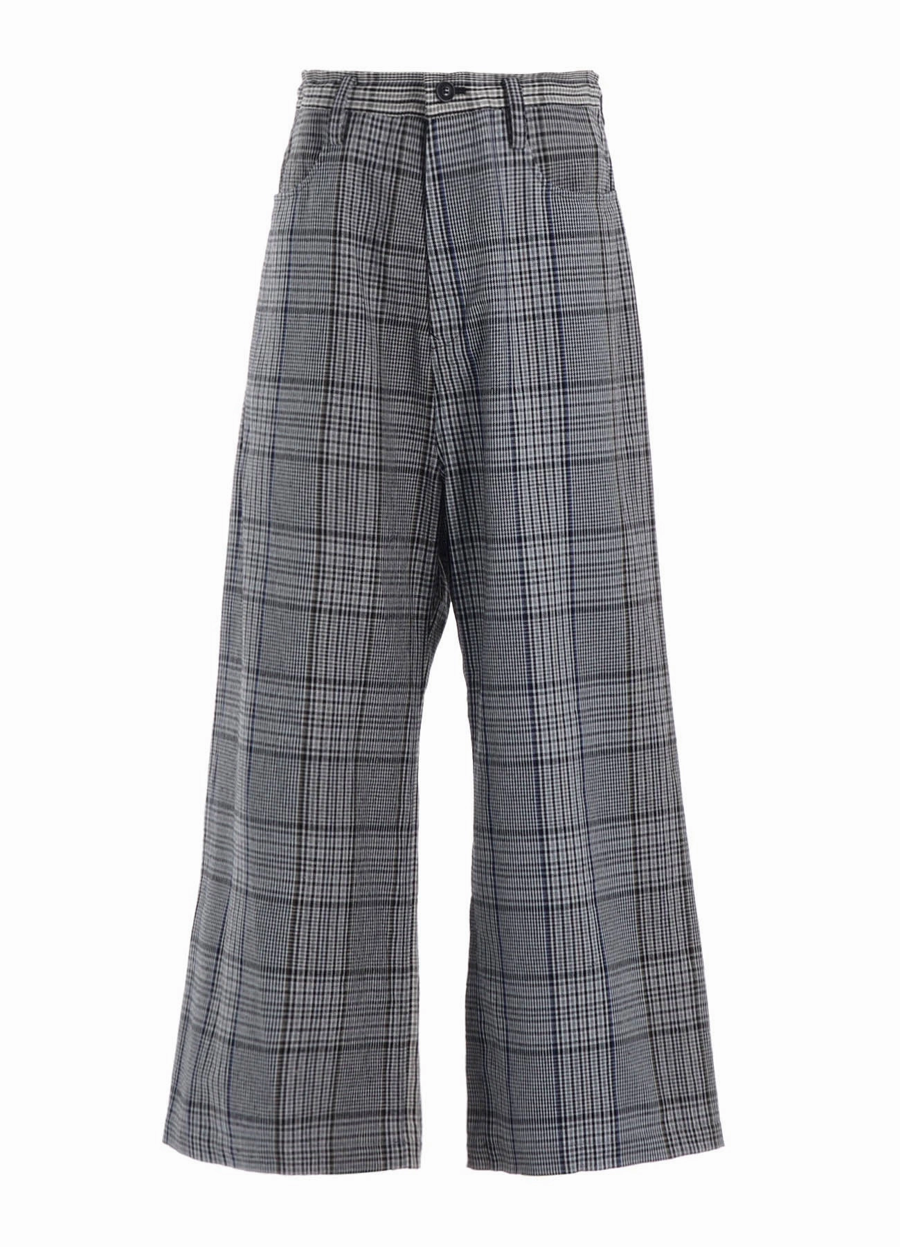 GRID PLAID LONG STRAIGHT PANTS Outdoor Layer Sporty Touch
