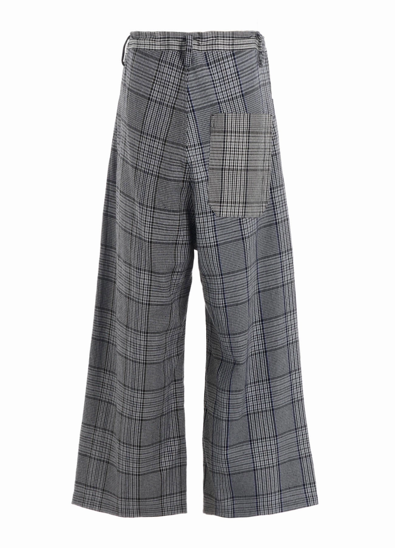 GRID PLAID LONG STRAIGHT PANTS Versatile Wearable