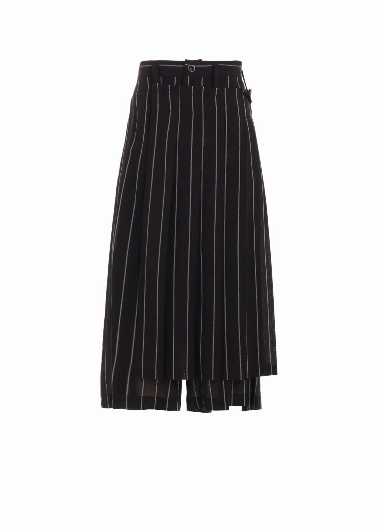 WASHER STRIPE WRAPT PLEATED PANTS Roomy Fit