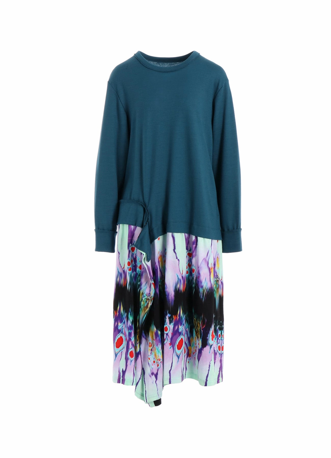 Elegant knee-length dress Ground Y ?? ??MONONOKE The Movie??  Collaborate Collection HINEZUMI PATTERN RAYON DOCKING DRESS