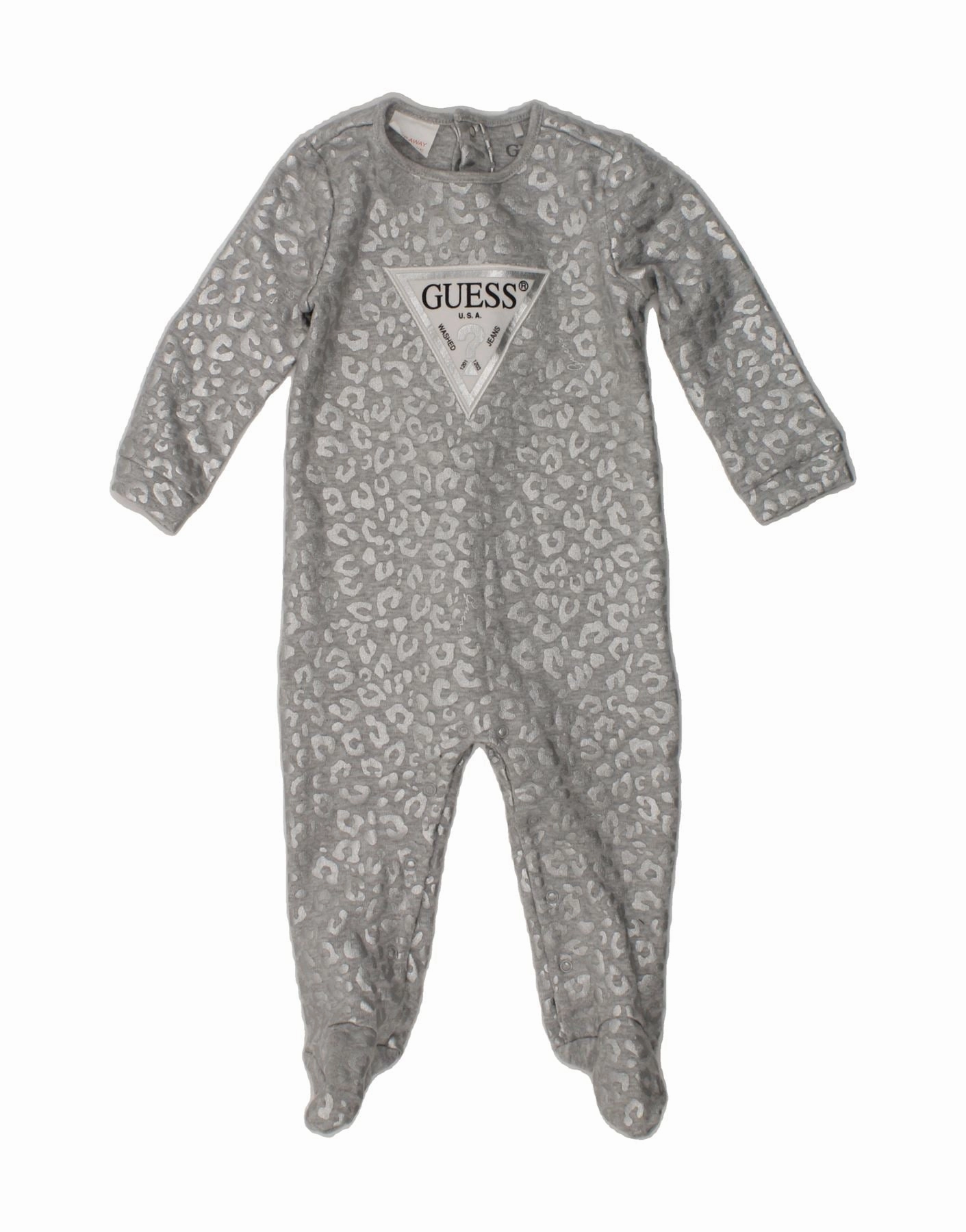 Training Teen Hot Kids GUESS Baby Girls Graphic Long Sleeve Bodysuit 6-9 Months  Grey