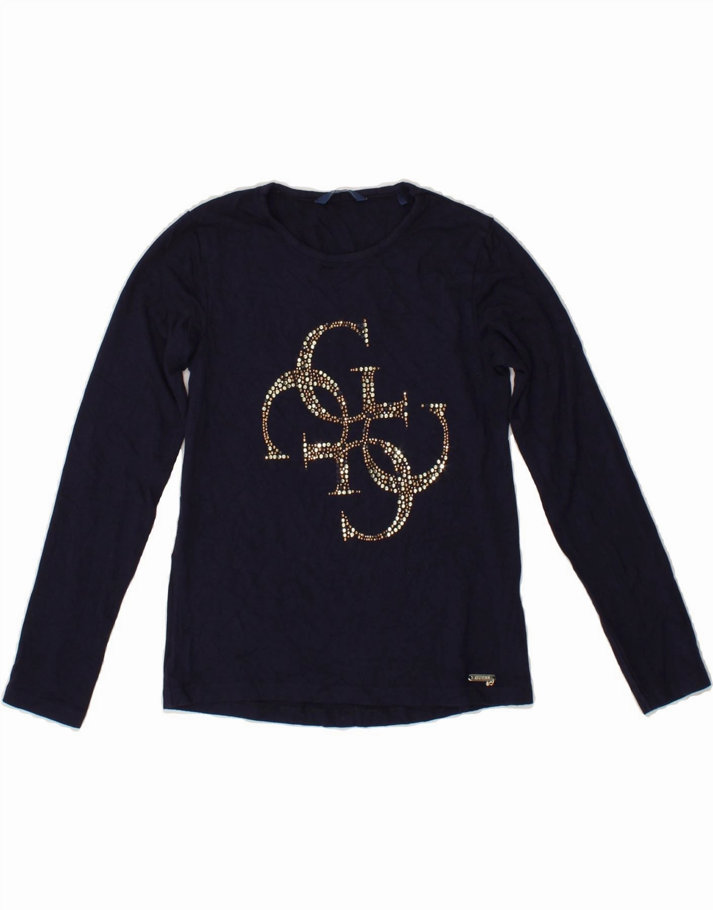 Button-up GUESS Baby Girls Graphic T-Shirt Top 18-24 Months Navy Blue