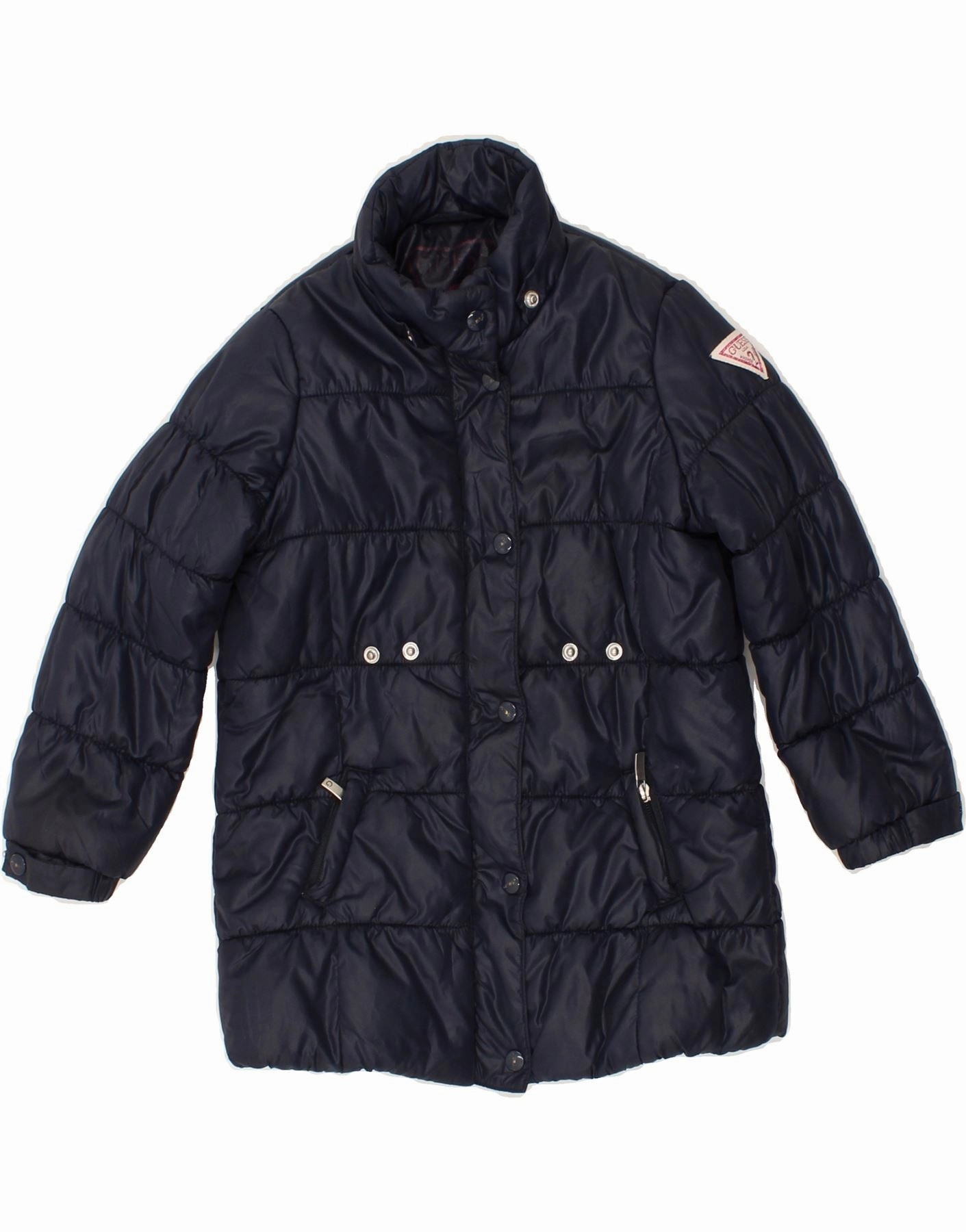 GUESS Baby Girls Padded Coat 18-24 Months Navy Blue Nylon Chilly Commute Odor Control Fabric