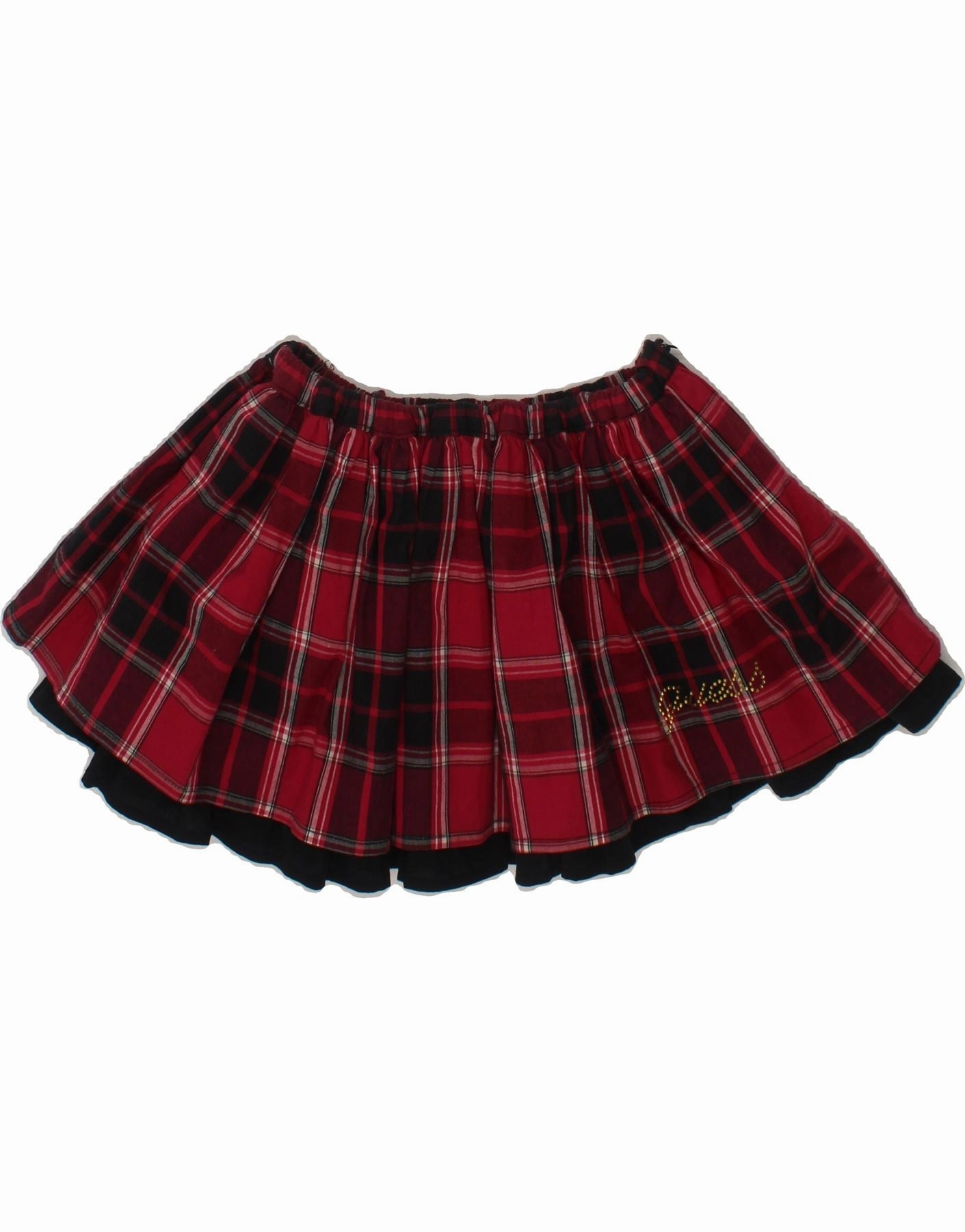 Soft And Comfortable GUESS Baby Girls Pleated Skirt 18-24 Months W20  Red Check Cotton