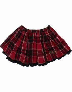 Soft And Comfortable GUESS Baby Girls Pleated Skirt 18-24 Months W20  Red Check Cotton